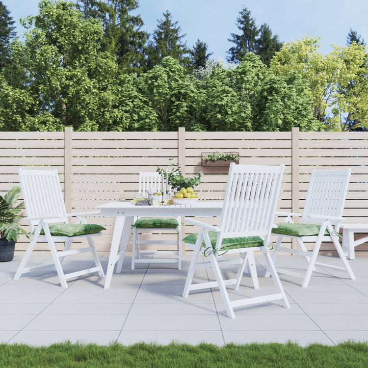 VIDAXL -Stuhlkissen 4 Stcs Blattmuster 50x50x7 cm Stoff