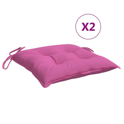 Vidaxl Stuhlkissen 2 ST 50x50x7 cm Oxford Stoff rosa