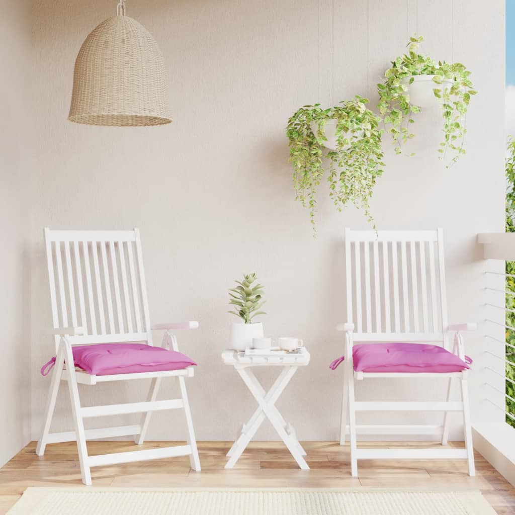 Vidaxl Stuhlkissen 2 ST 50x50x7 cm Oxford Stoff rosa