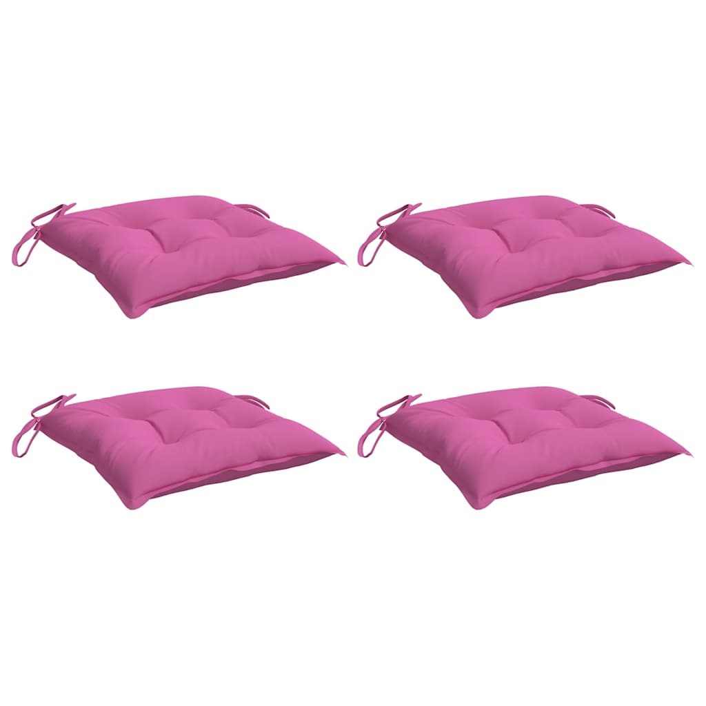 Vidaxl Stuhlkissen 4 ST 50x50x7 cm Oxford Stoff rosa