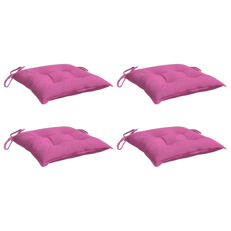 Vidaxl Stuhlkissen 4 ST 50x50x7 cm Oxford Stoff rosa