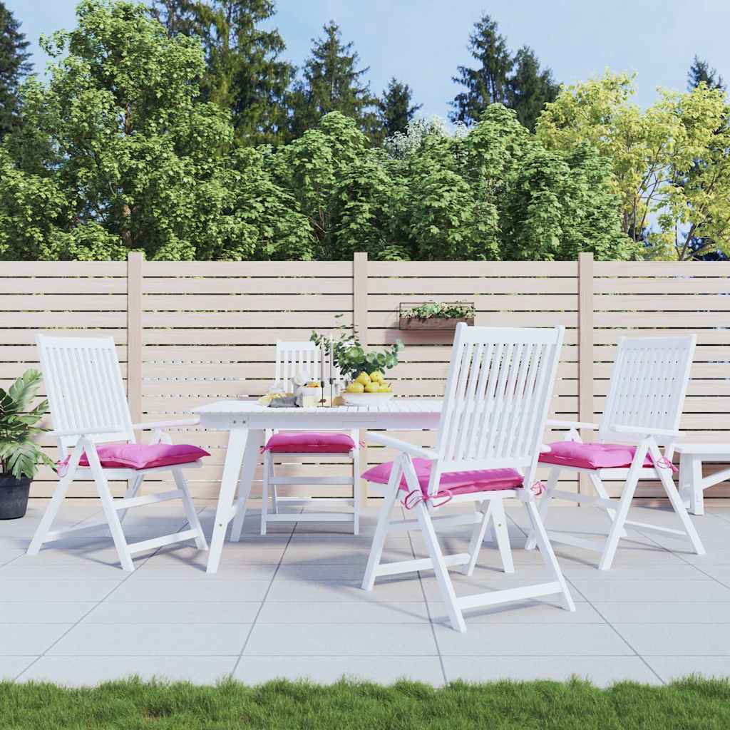 Vidaxl Stuhlkissen 4 ST 50x50x7 cm Oxford Stoff rosa