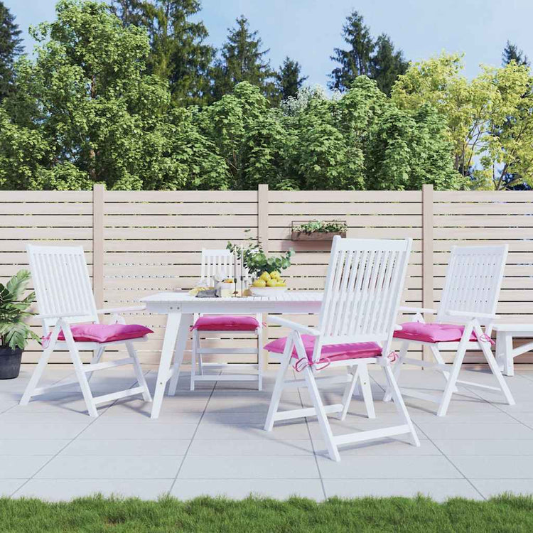 Vidaxl Stuhlkissen 4 ST 50x50x7 cm Oxford Stoff rosa