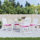 Vidaxl Stuhlkissen 4 ST 50x50x7 cm Oxford Stoff rosa