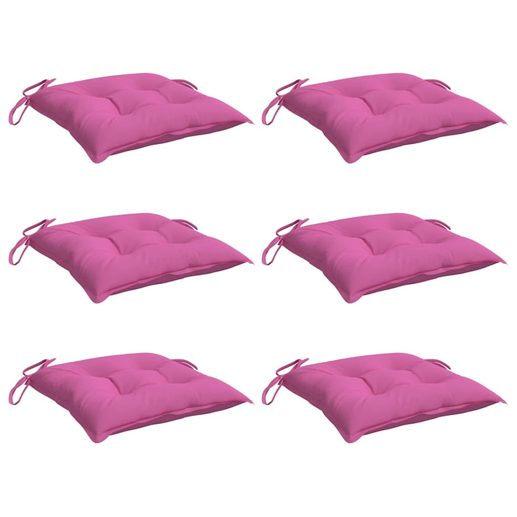 Vidaxl Stuhlkissen 6 ST 50x50x7 cm Oxford Stoff rosa