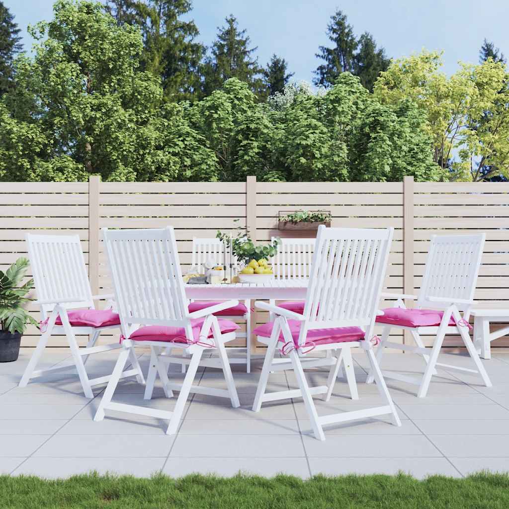 Vidaxl Stuhlkissen 6 ST 50x50x7 cm Oxford Stoff rosa