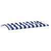 Vidaxl Gartenbank Kissen 100x50x7 cm Stoff weiß und blau