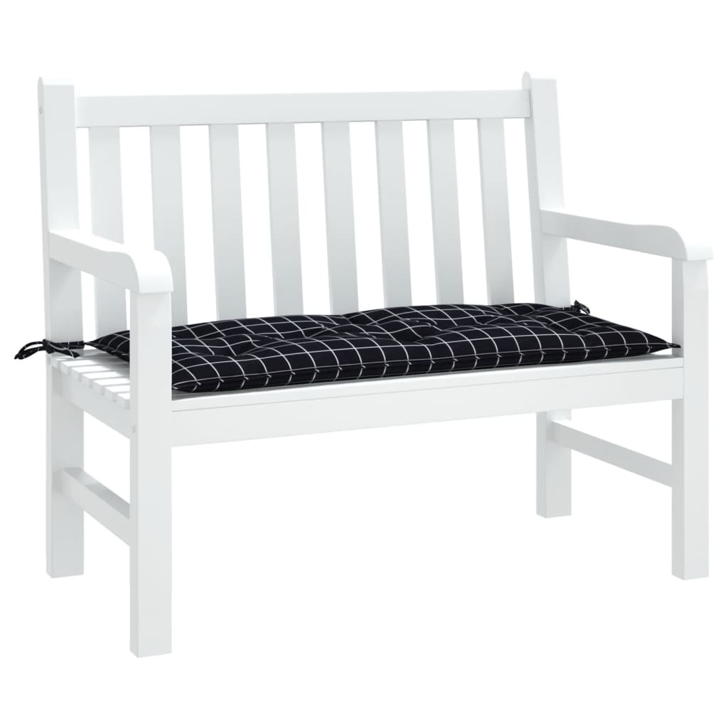 Vidaxl Gartenbank Kissen 180x50x7 cm Oxford Stoff Diamond Muster Schwarz