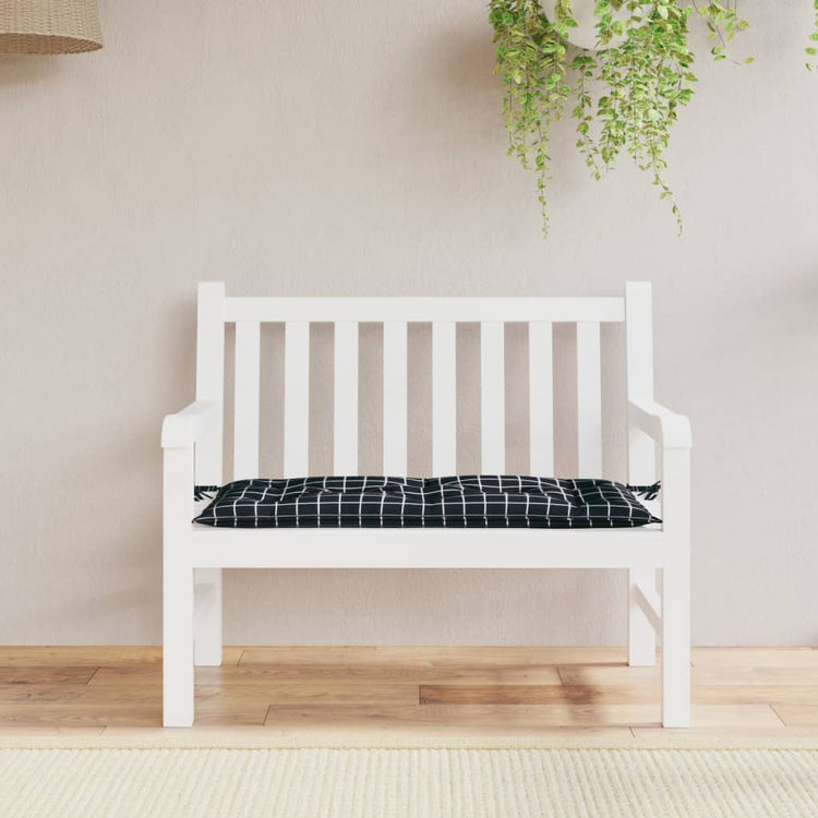 Vidaxl Gartenbank Kissen 180x50x7 cm Oxford Stoff Diamond Muster Schwarz