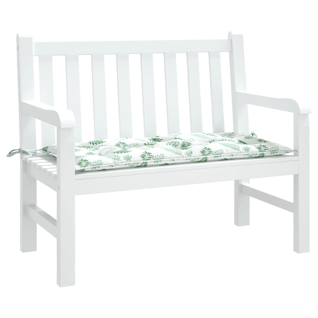 Vidaxl Garden Bench Kissen 100x50x7 cm Oxford Stoffblattmuster