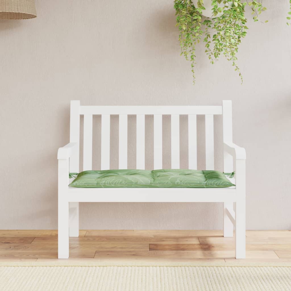Vidaxl Garden Bench Kissen 100x50x7 cm Oxford Stoffblattmuster