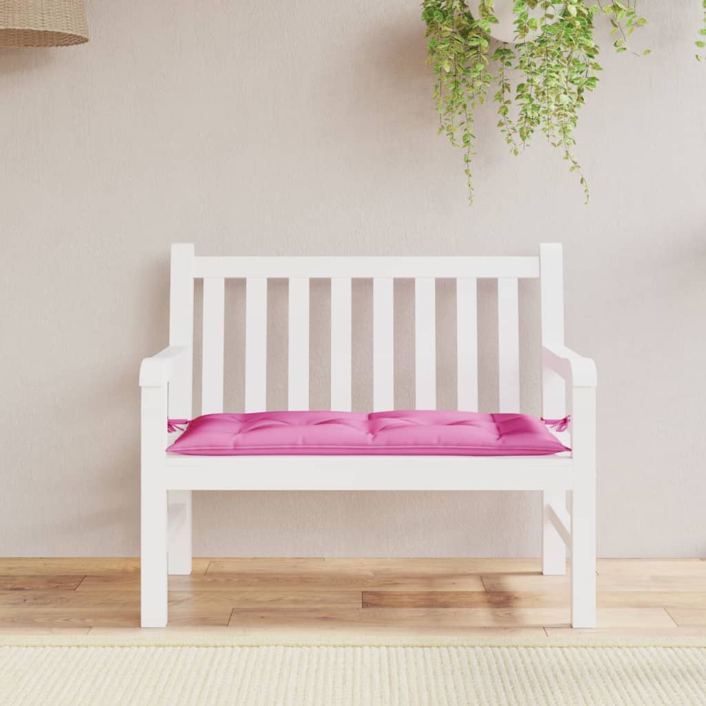 Vidaxl Garden Bench Kissen 100x50x7 cm Oxford Stoff rosa
