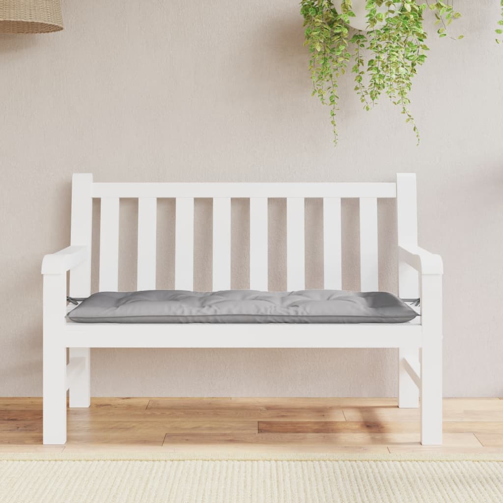 Vidaxl Gartenbank Kissen 120x50x7 cm Oxford Stoff grau