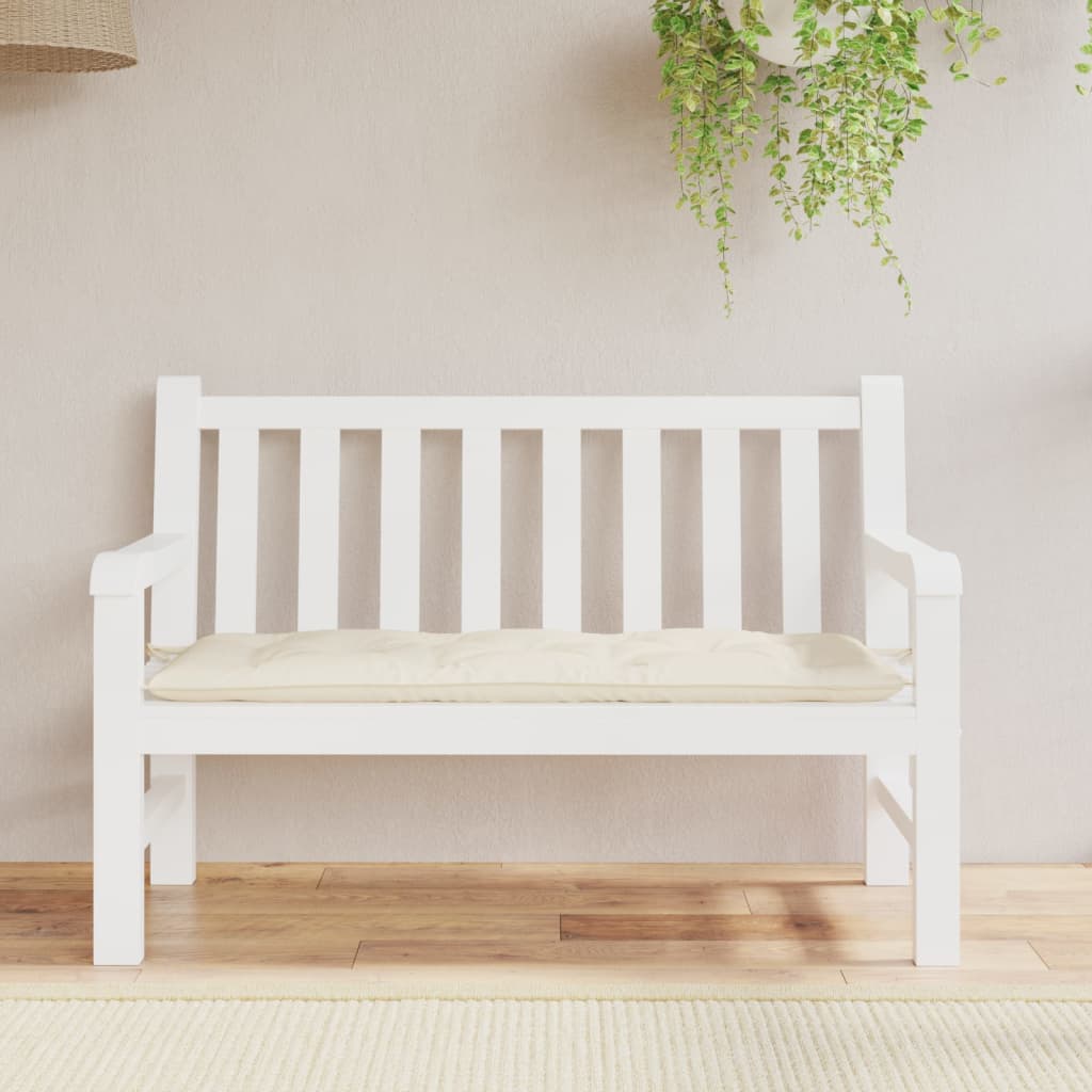 Vidaxx Gartenbankauflage 120x50x7 cm Oxford-Stoff cremefarben