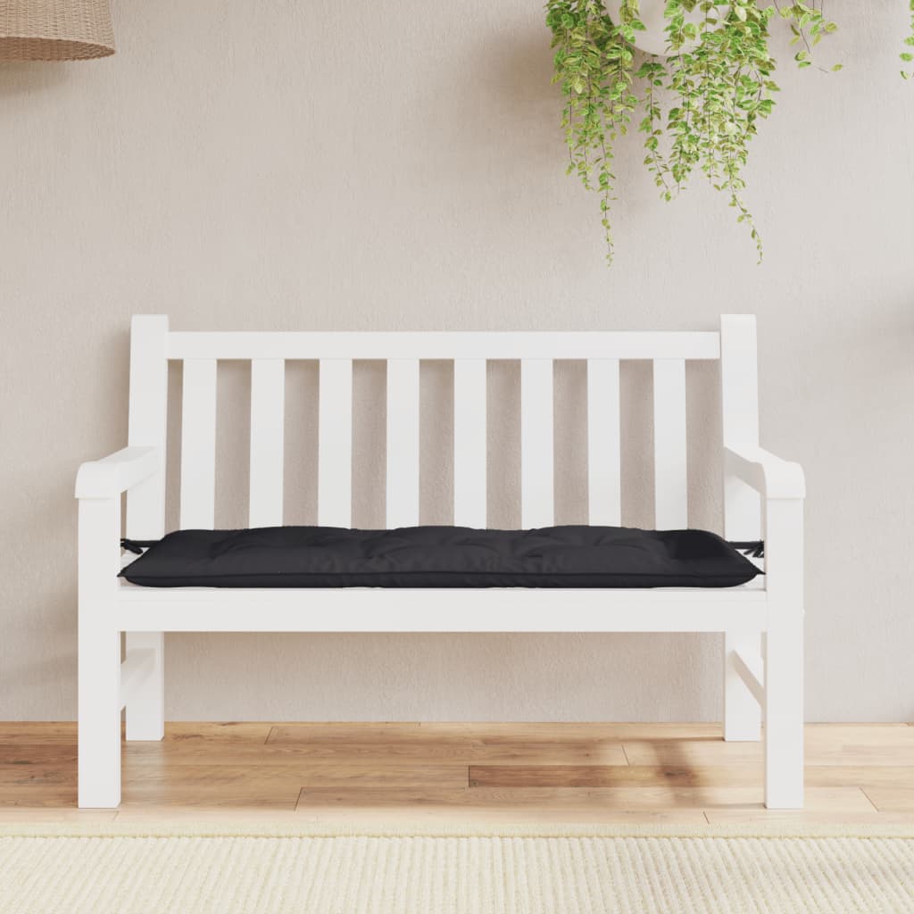 Vidaxl Gartenbank Kissen 120x50x7 cm Oxford Stoff schwarz