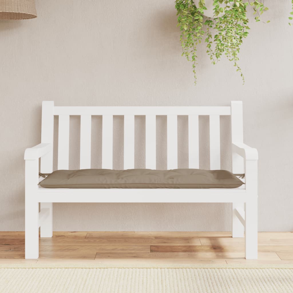 Vidaxl Garden Bench Kissen 120x50x7 cm Oxford Stofftaupe