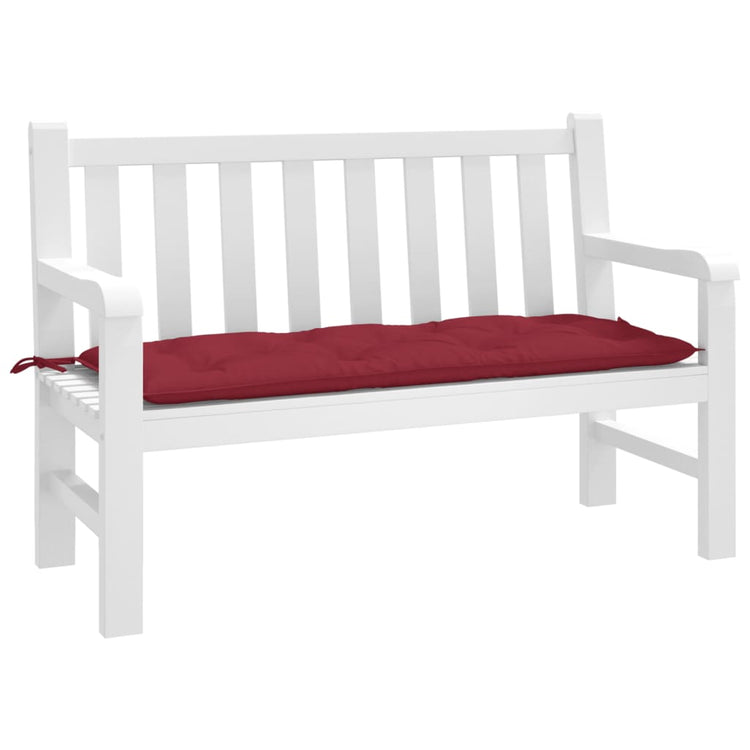 Vidaxl Gartenbank Kissen 120x50x7 cm Oxford Stoff Wein rot