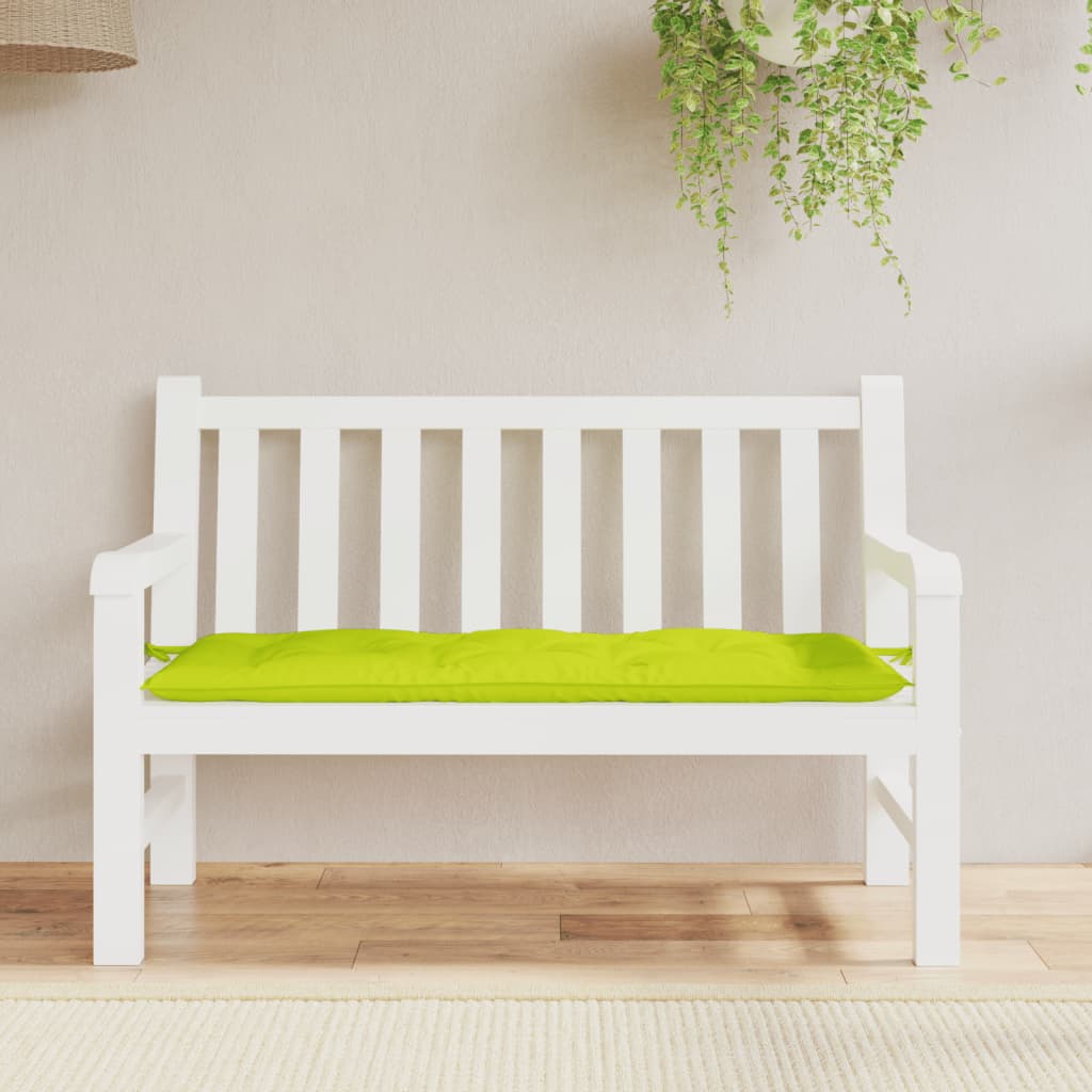 Vidaxl Garden Bench Kissen 120x50x7 cm Oxford Stoff klar grün