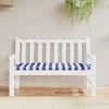 Vidaxl Gartenbank Kissen gestreift 120 x 50 x 7 cm Stoff weiß und blau