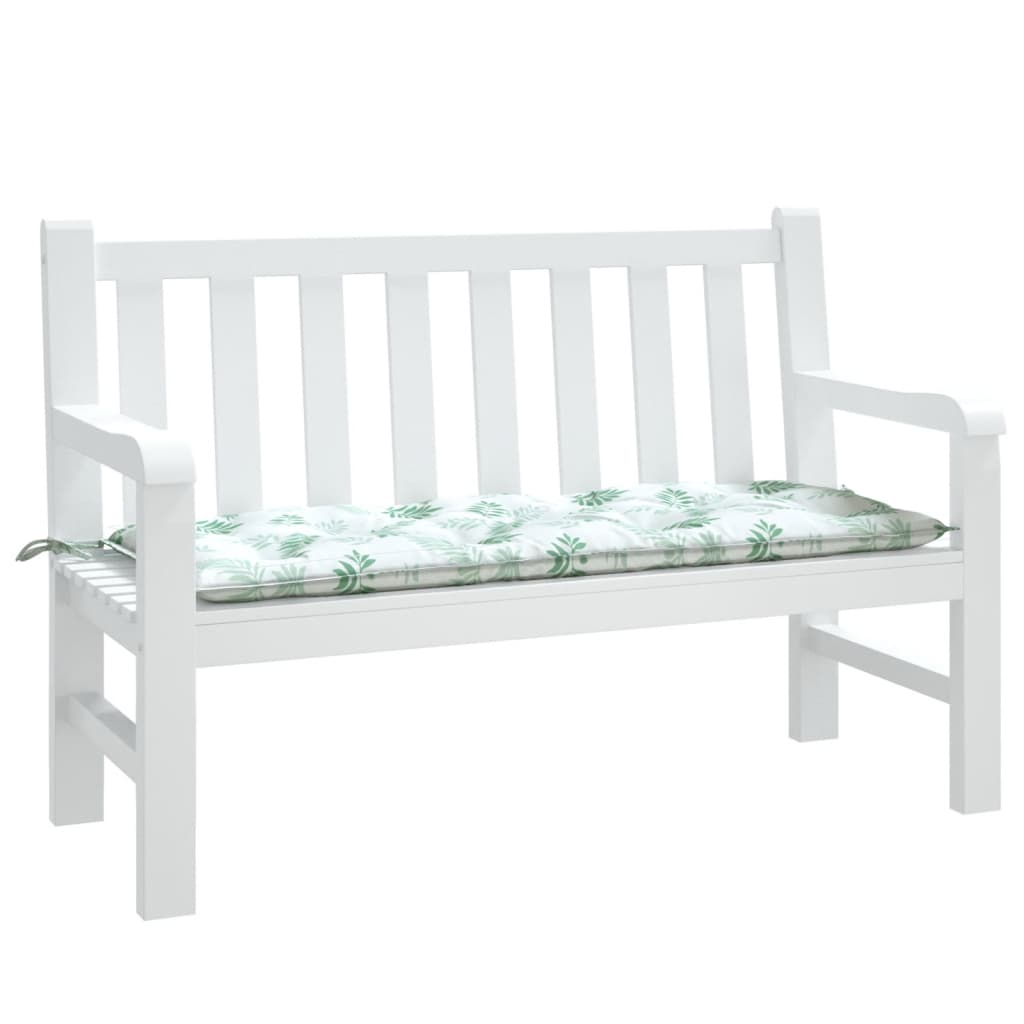 Vidaxl Gartenbank Kissenblattmuster 120x50x7 cm Stoff