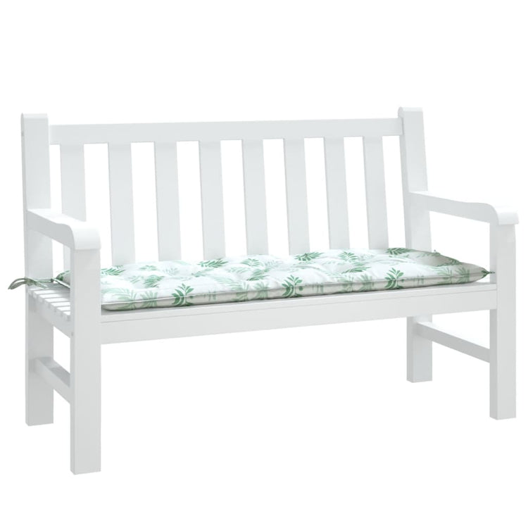 Vidaxl Gartenbank Kissenblattmuster 120x50x7 cm Stoff