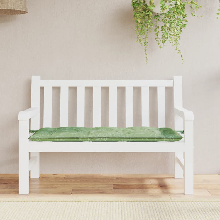 Vidaxl Gartenbank Kissenblattmuster 120x50x7 cm Stoff
