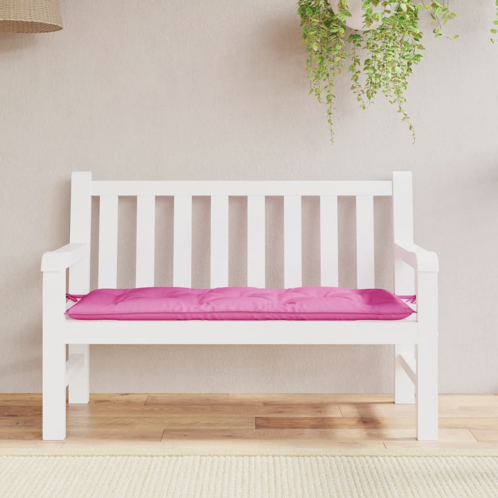 Vidaxl Garden Bench Kissen 120x50x7 cm Stoff rosa