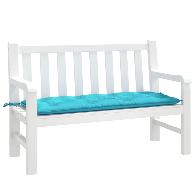 Vidaxl Gartenbank Kissen 120x50x7 cm Stoff Türkis