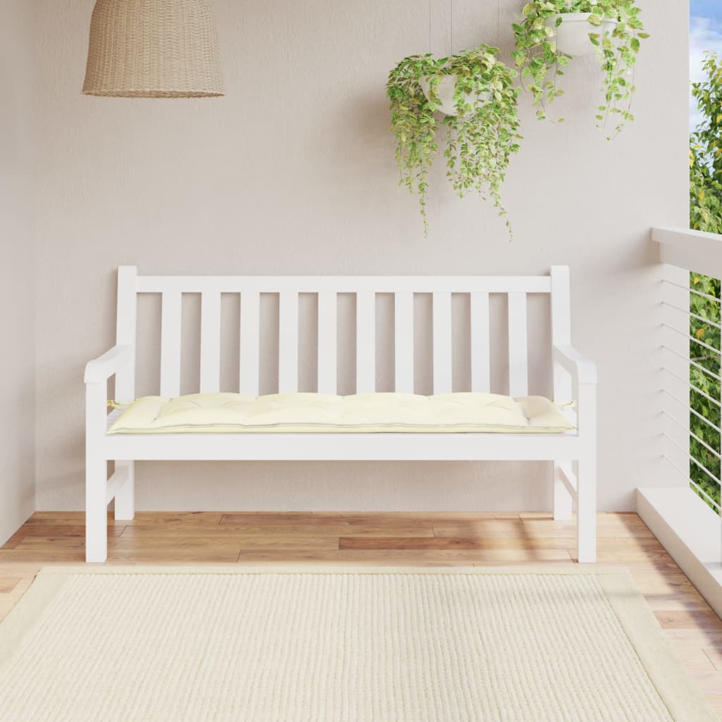 Vidaxx Gartenbankauflage 150x50x7 cm Oxford-Stoff cremefarben