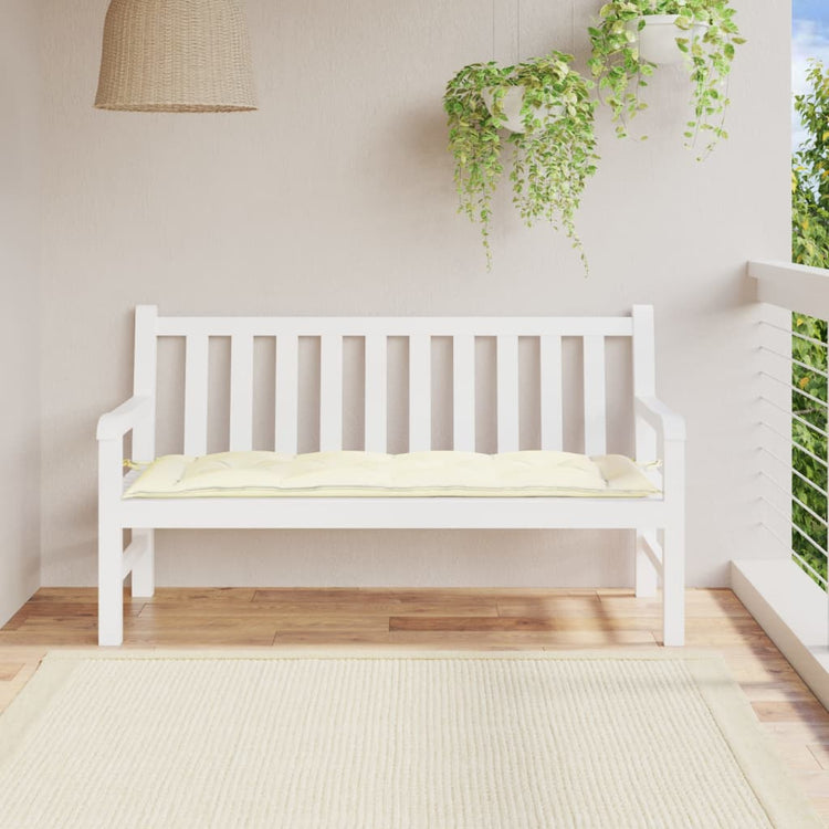 Vidaxx Gartenbankauflage 150x50x7 cm Oxford-Stoff cremefarben