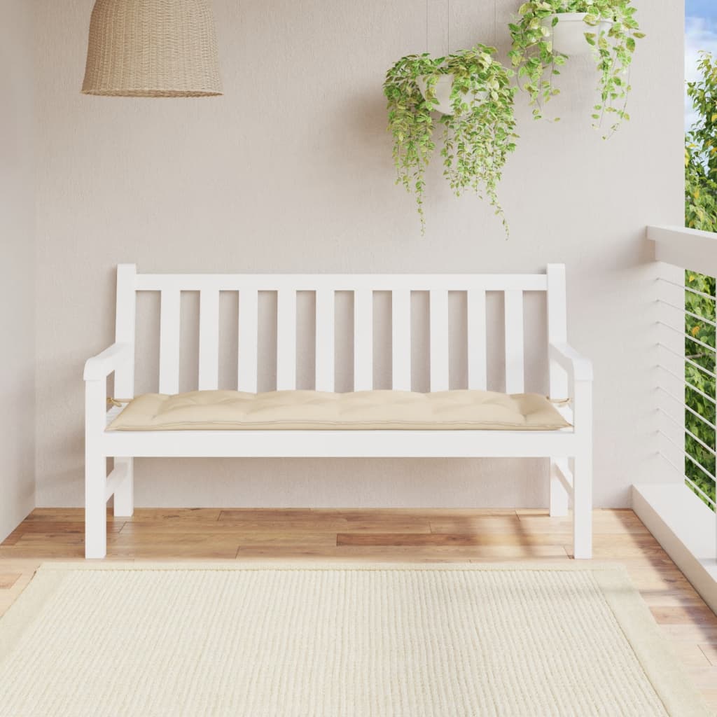 VidaXL Gartenbankauflage 150x50x7 cm Oxford-Stoff beige