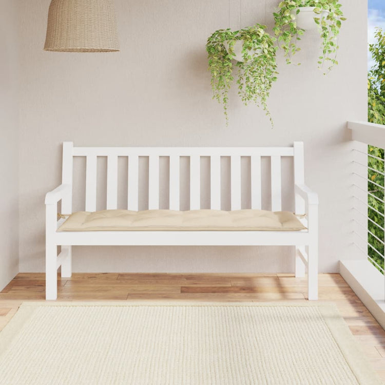 VidaXL Gartenbankauflage 150x50x7 cm Oxford-Stoff beige