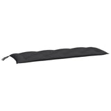 Vidaxl Gartenbank Kissen 150x50x7 cm Oxford Stoff schwarz - afbeelding 2