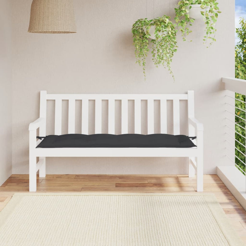 Vidaxl Gartenbank Kissen 150x50x7 cm Oxford Stoff schwarz