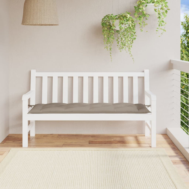 Vidaxl Garden Bench Kissen 150x50x7 cm Oxford Stofftaupe