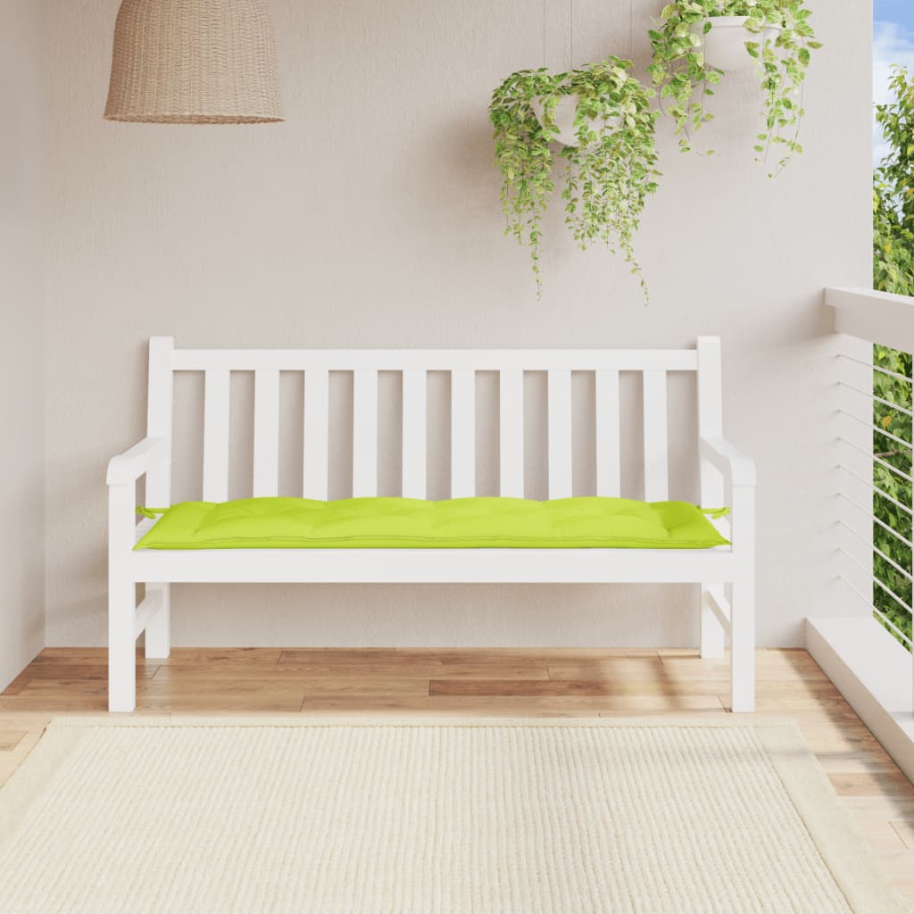 VidaXL Gartenbankauflage 150x50x7 cm Oxford-Stoff hellgrün
