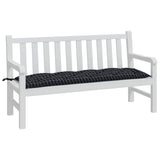 Vidaxl Gartenbank Kissen 150x50x7 cm Oxford Stoff Diamond Muster Schwarz - afbeelding 3