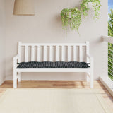 Vidaxl Gartenbank Kissen 150x50x7 cm Oxford Stoff Diamond Muster Schwarz - afbeelding 1