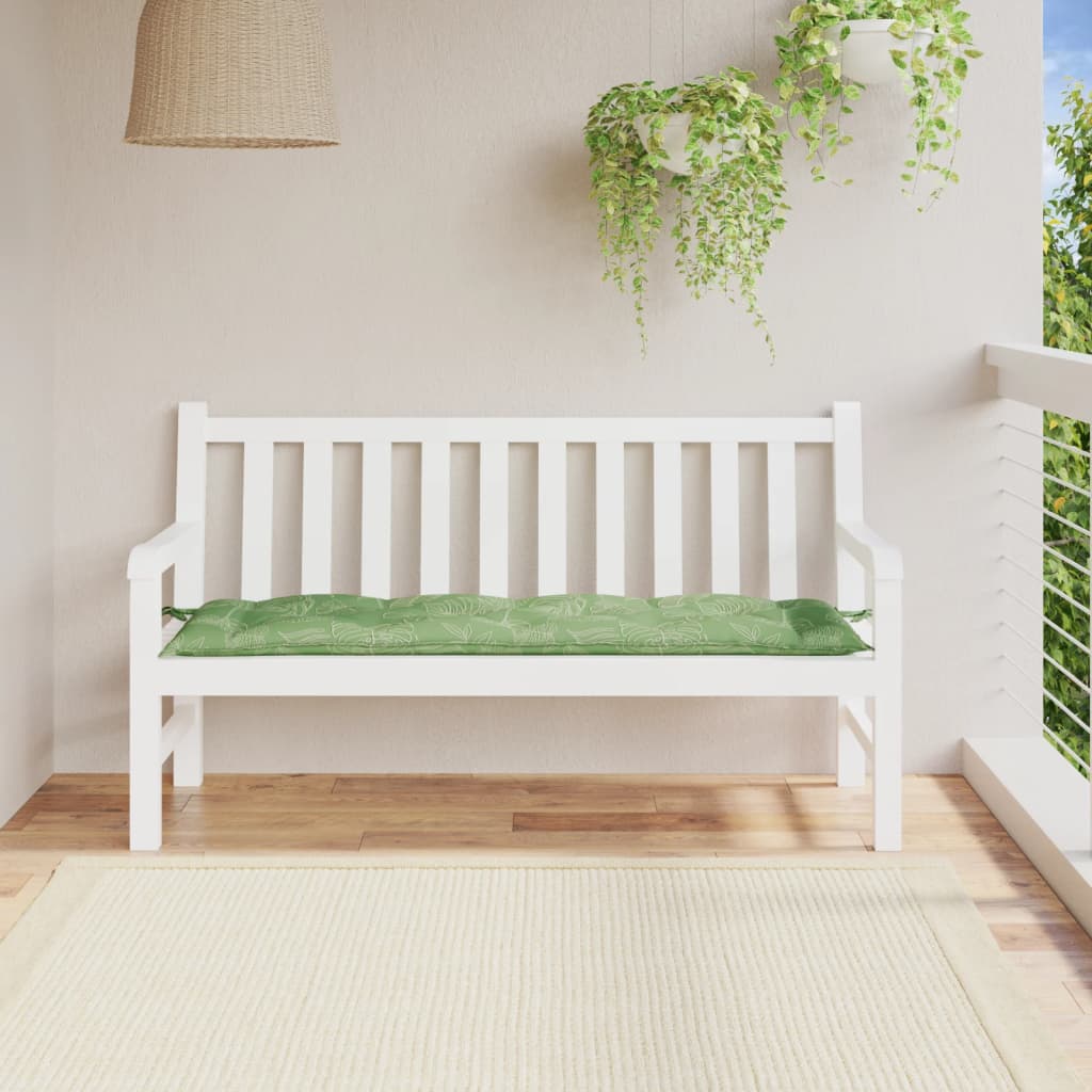Vidaxl Gartenbank Kissen 150x50x7 cm Oxford Stoffblattmuster