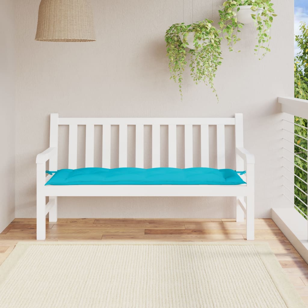 Vidaxl Gartenbank Kissen 150x50x7 cm Oxford Stoff Türkis