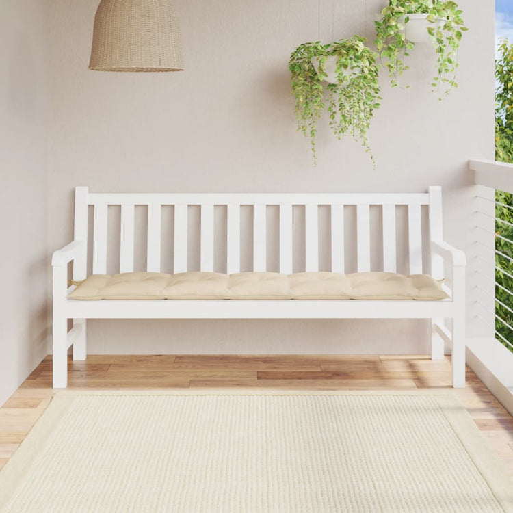 VidaXL Gartenbankauflage 180x50x7 cm Oxford-Stoff beige