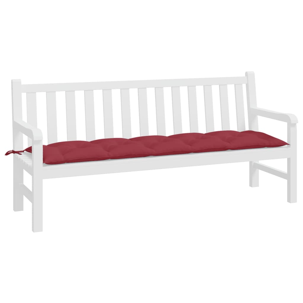 Vidaxl Gartenbank Kissen 180x50x7 cm Oxford Stoff Wein rot