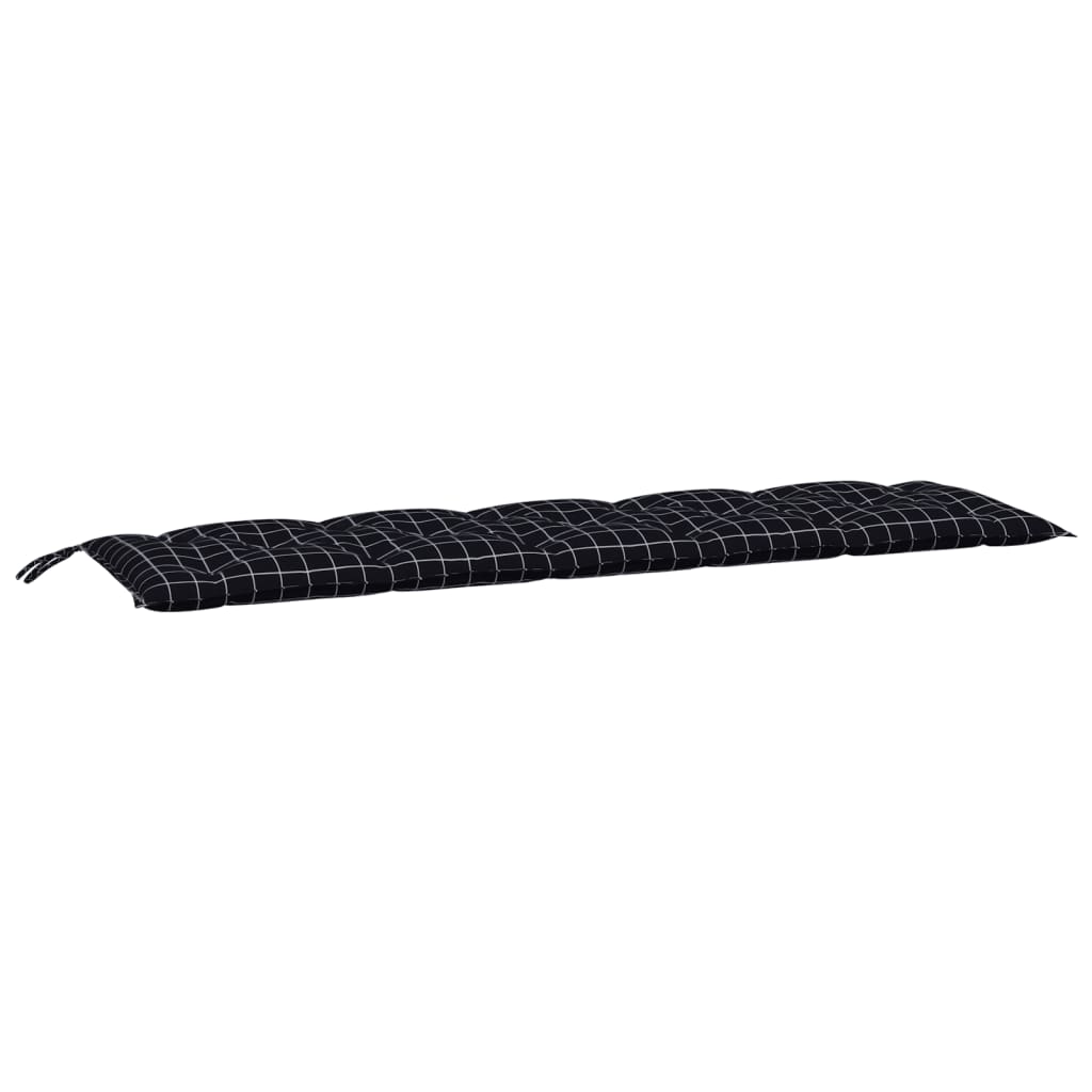 Vidaxl Gartenbank Kissen 180x50x7 cm Oxford Stoff Diamond Muster Schwarz