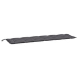 Vidaxl Garden Bench Cushion 200x50x7 cm Oxford Stoffanthrazit -gelöscht - afbeelding 2