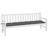 Vidaxl Garden Bench Cushion 200x50x7 cm Oxford Stoffanthrazit -gelöscht - afbeelding 3