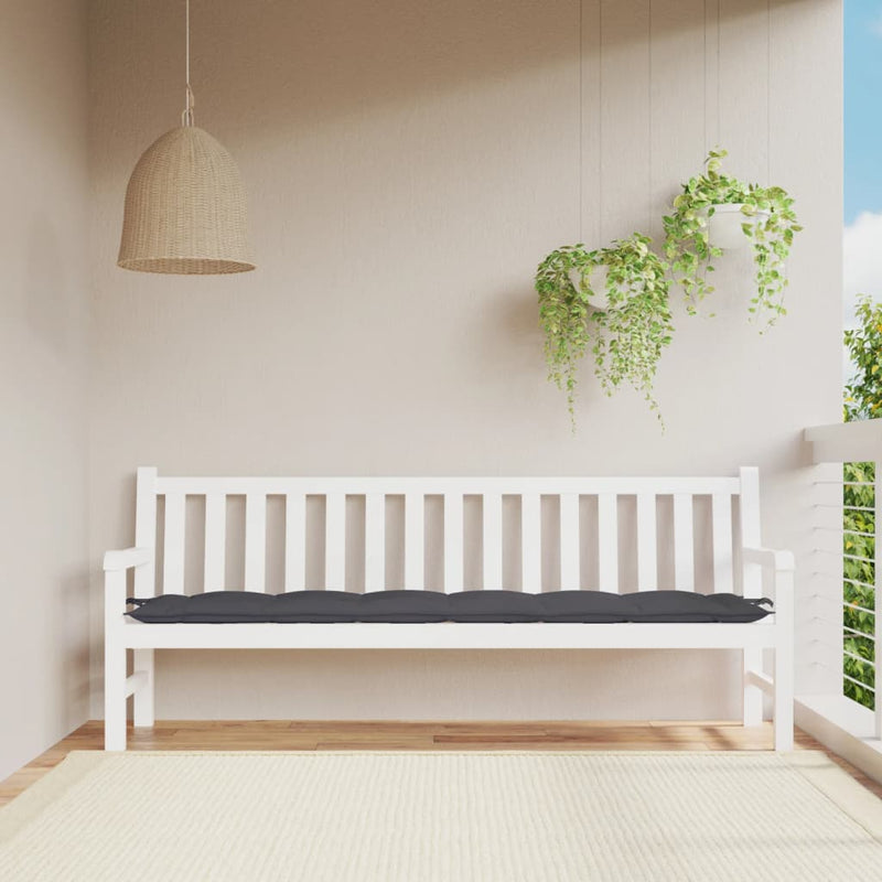 Vidaxl Garden Bench Cushion 200x50x7 cm Oxford Stoffanthrazit -gelöscht