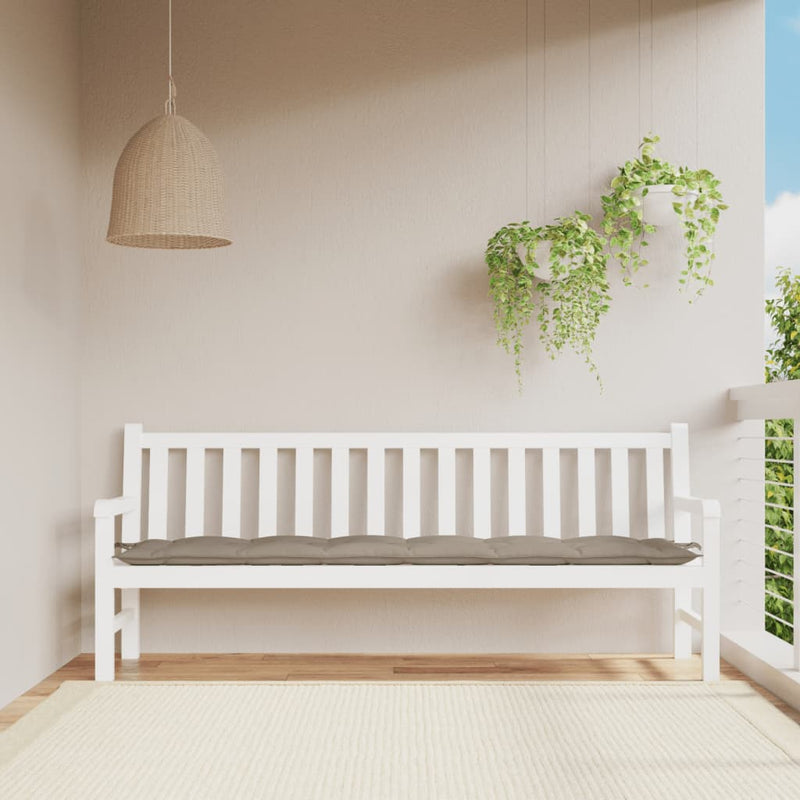 Vidaxl Garden Bench Kissen 200x50x7 cm Oxford Stofftaupe