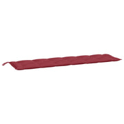 Vidaxl Garden Bench Kissen 200x50x7 cm Oxford Stoff Wein rot - afbeelding 2
