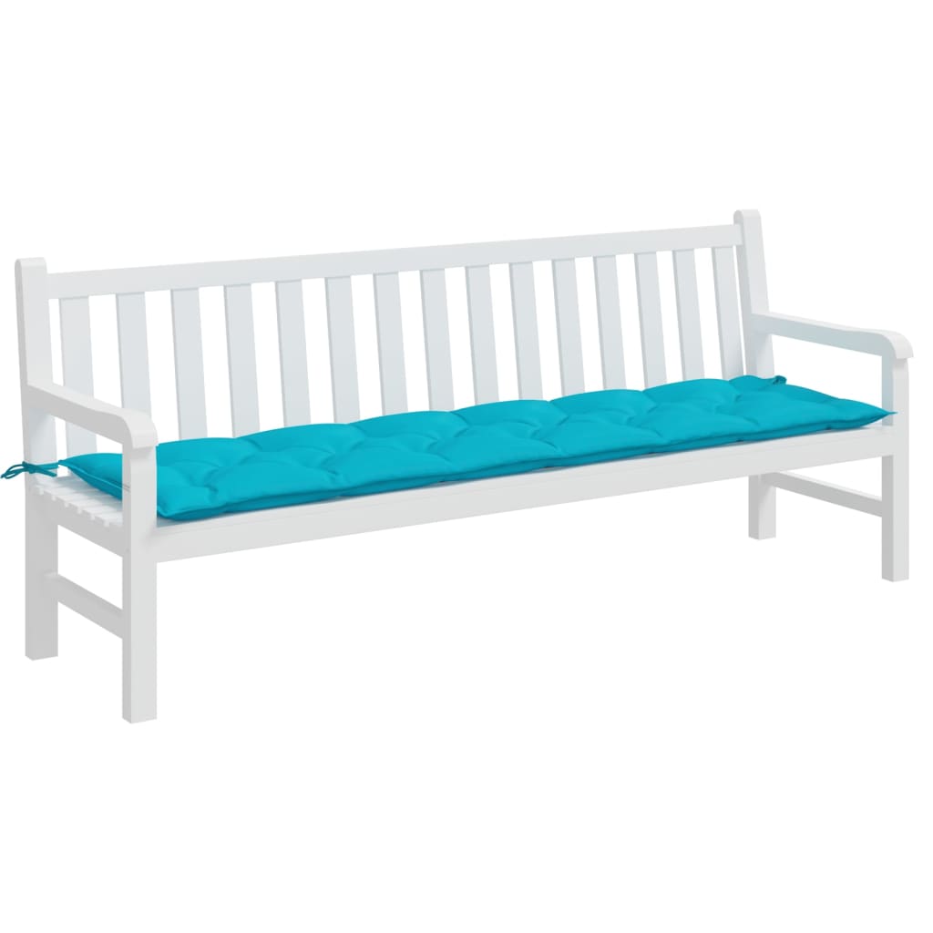 Vidaxl Garden Bench Kissen 200x50x7 cm Stoff Türkis