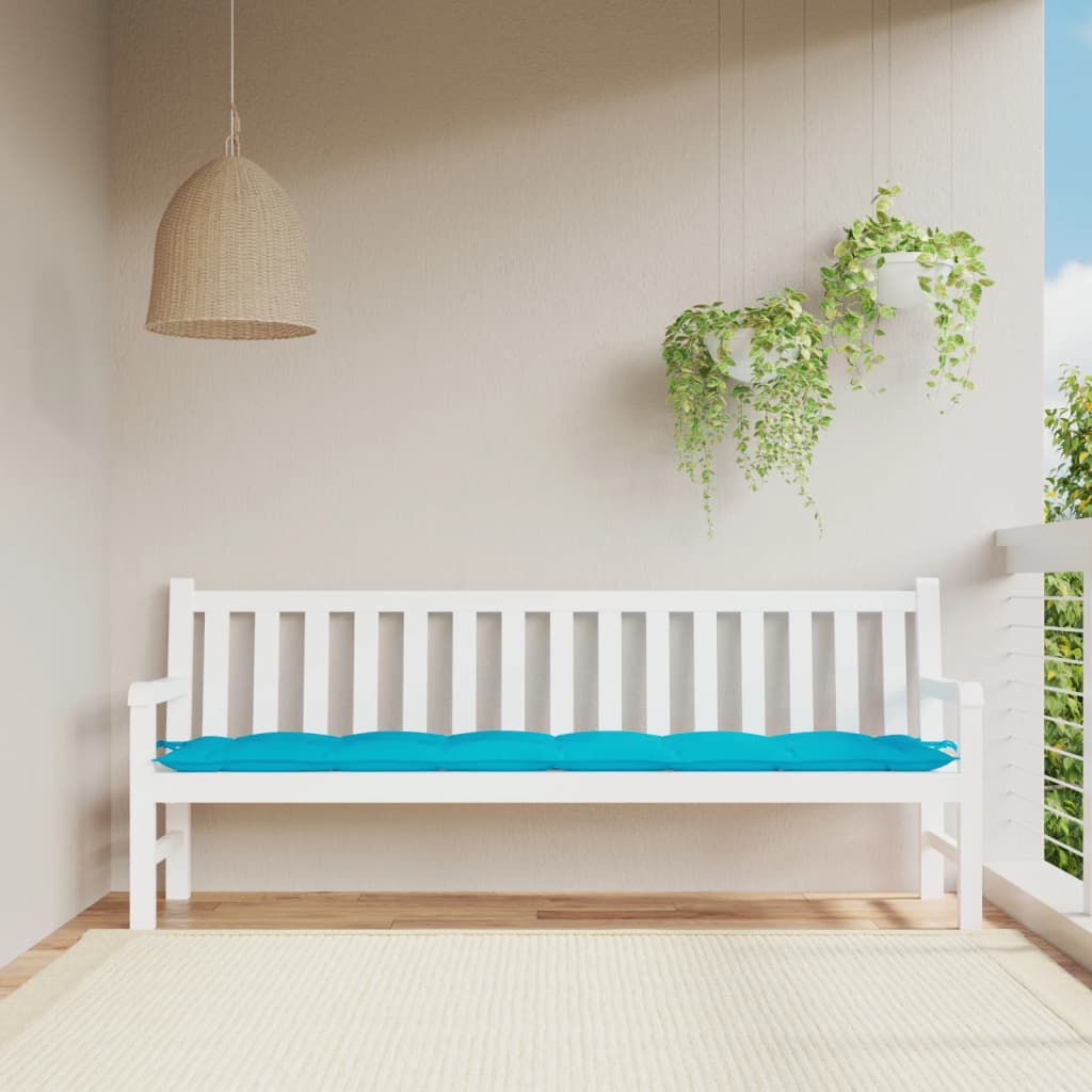 Vidaxl Garden Bench Kissen 200x50x7 cm Stoff Türkis